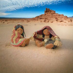 COPY - Friends Of The Feather 1994 Brothers of The Earth Figurines Set of 2